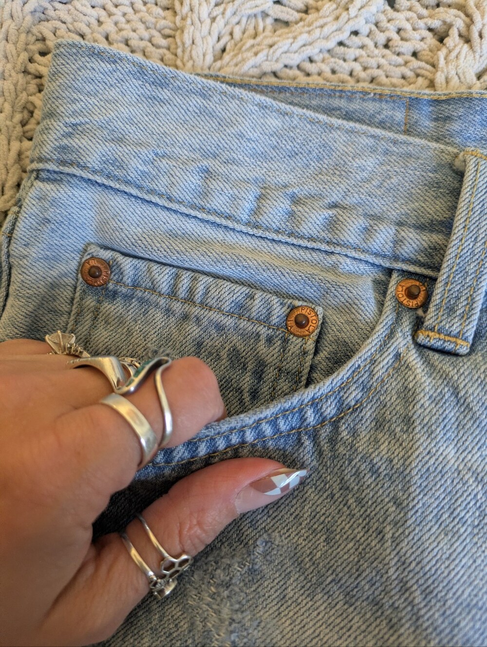 Pistola Hi-Rise Cutoff Denim Shorts Sz 30 - Picture 2 of 10
